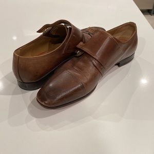 Men’s Brown Christian Louboutin Double Buckle Shoes 42.5